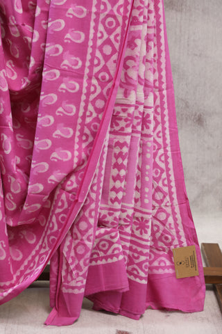 Pink HBP Cotton Saree - SRPCS1345