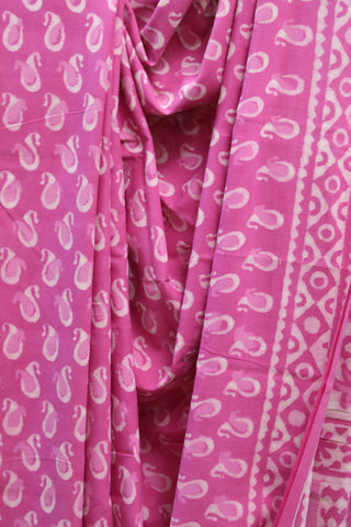 Pink HBP Cotton Saree - SRPCS1345