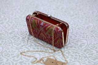 Maroon Patola Clutch- SRMPC18