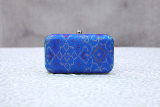 Blue Patola Clutch- SRBPC23