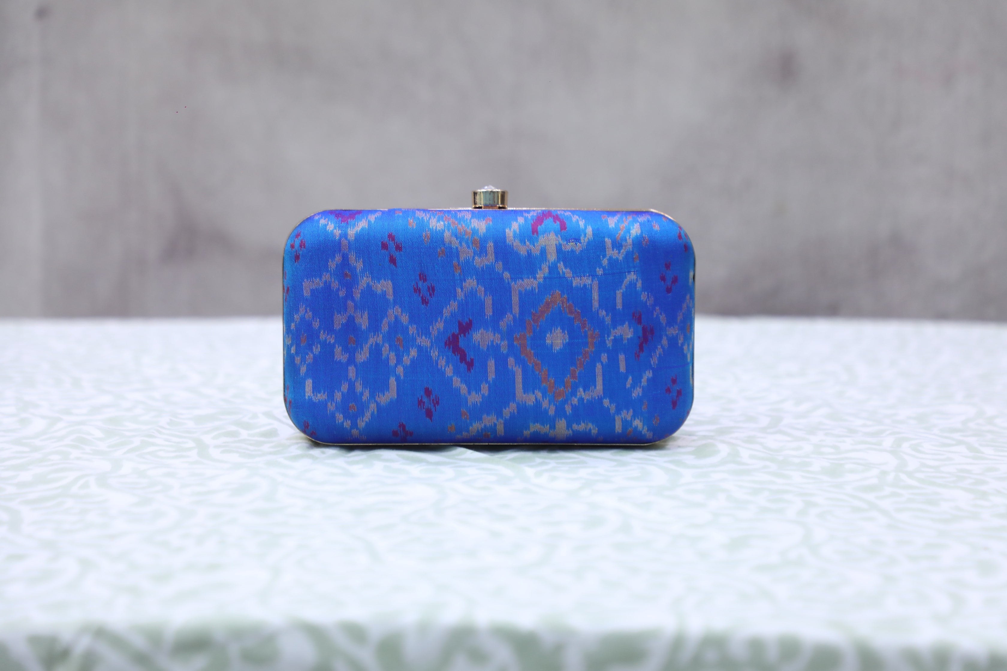 Blue Patola Clutch- SRBPC23