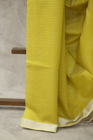 Yellow Maheshwari Cotton Silk Saree - SRYMCS182EX