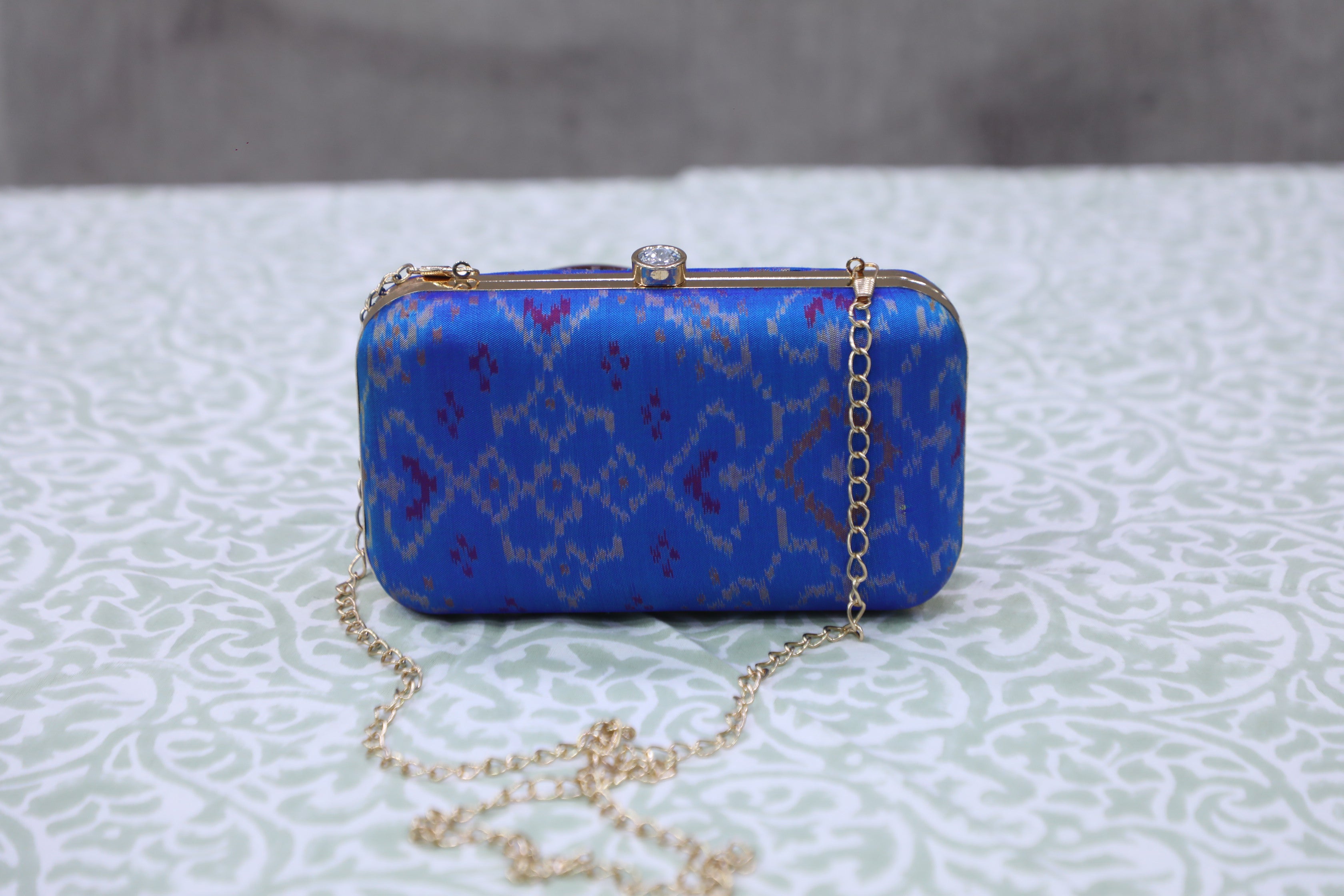 Blue Patola Clutch- SRBPC23