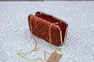 Red Patola Clutch- SRRPC03