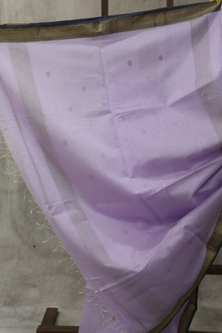 Lavender Maheshwari Cotton Silk Saree - SRLMCS207EX