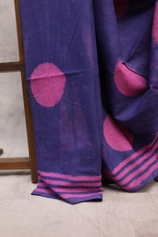 Purple HBP Cotton Saree-SRPCS1176