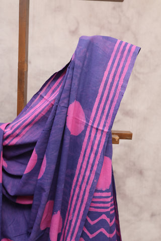 Purple HBP Cotton Saree-SRPCS1176