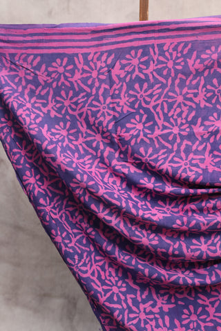 Purple HBP Cotton Saree-SRPCS1176