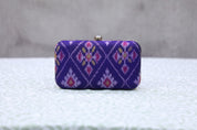 Blue Patola Clutch- SRBPC07