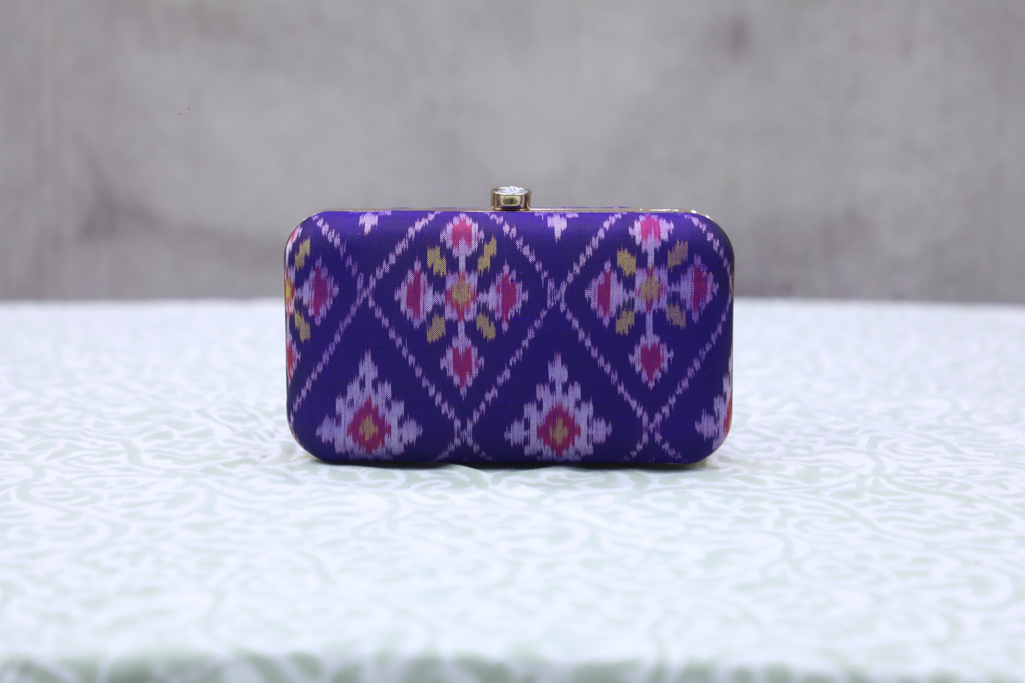 Blue Patola Clutch- SRBPC07