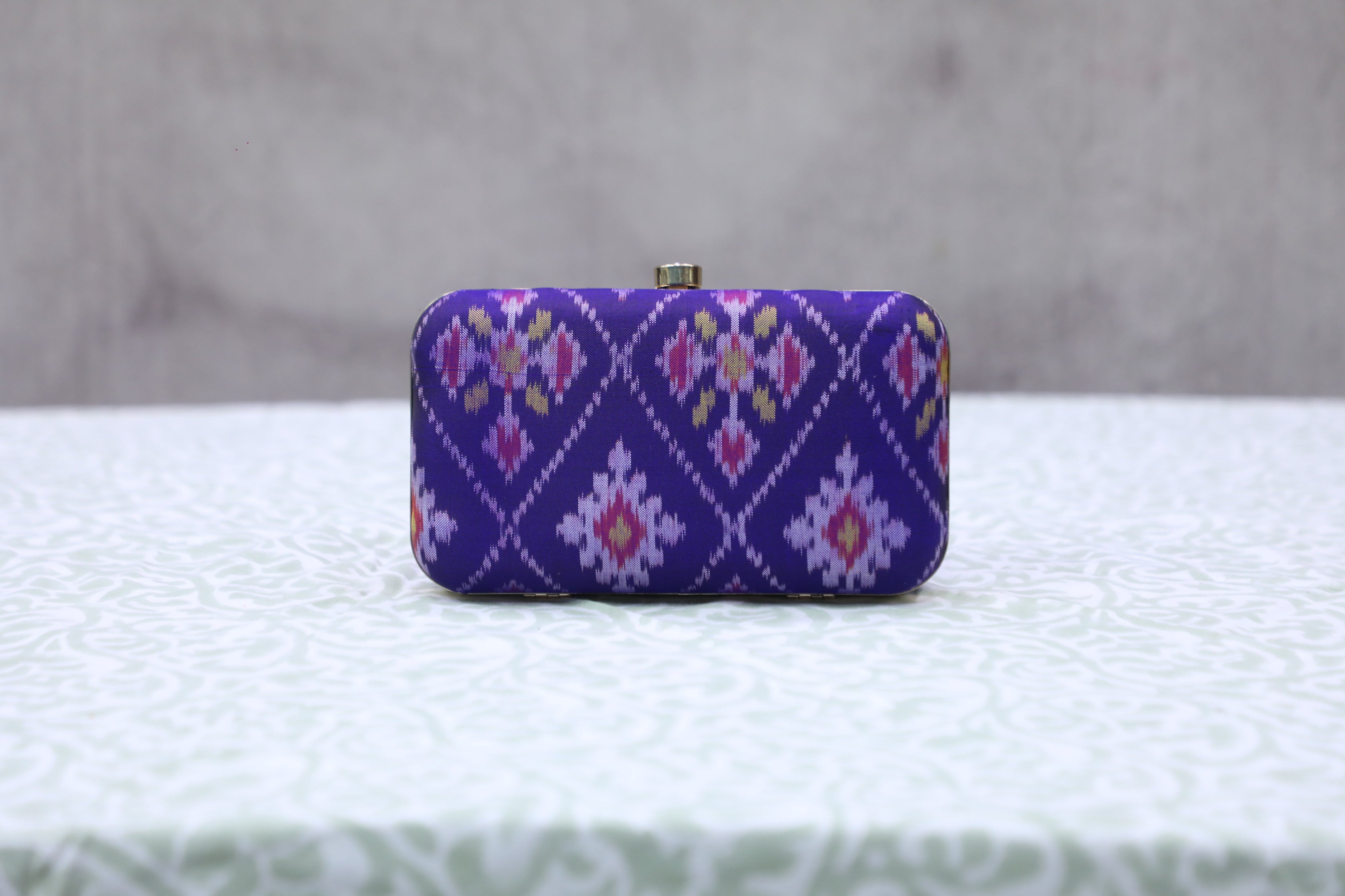 Blue Patola Clutch- SRBPC07