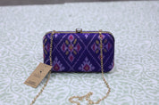 Blue Patola Clutch- SRBPC07