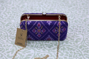 Blue Patola Clutch- SRBPC07