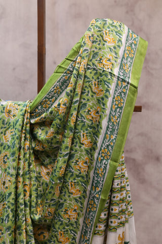 Pista Green HBP Modal Silk Saree - SRPGMSS114