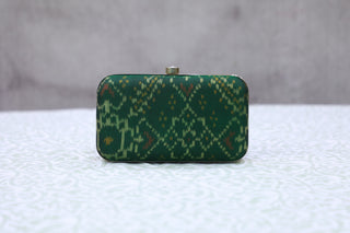 Dark Green Patola Clutch- SRDGPC12