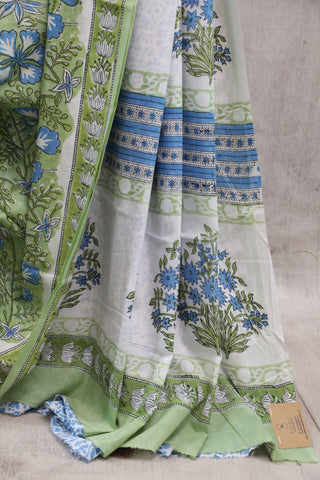 Green HBP Cotton Saree - SRGCS1360