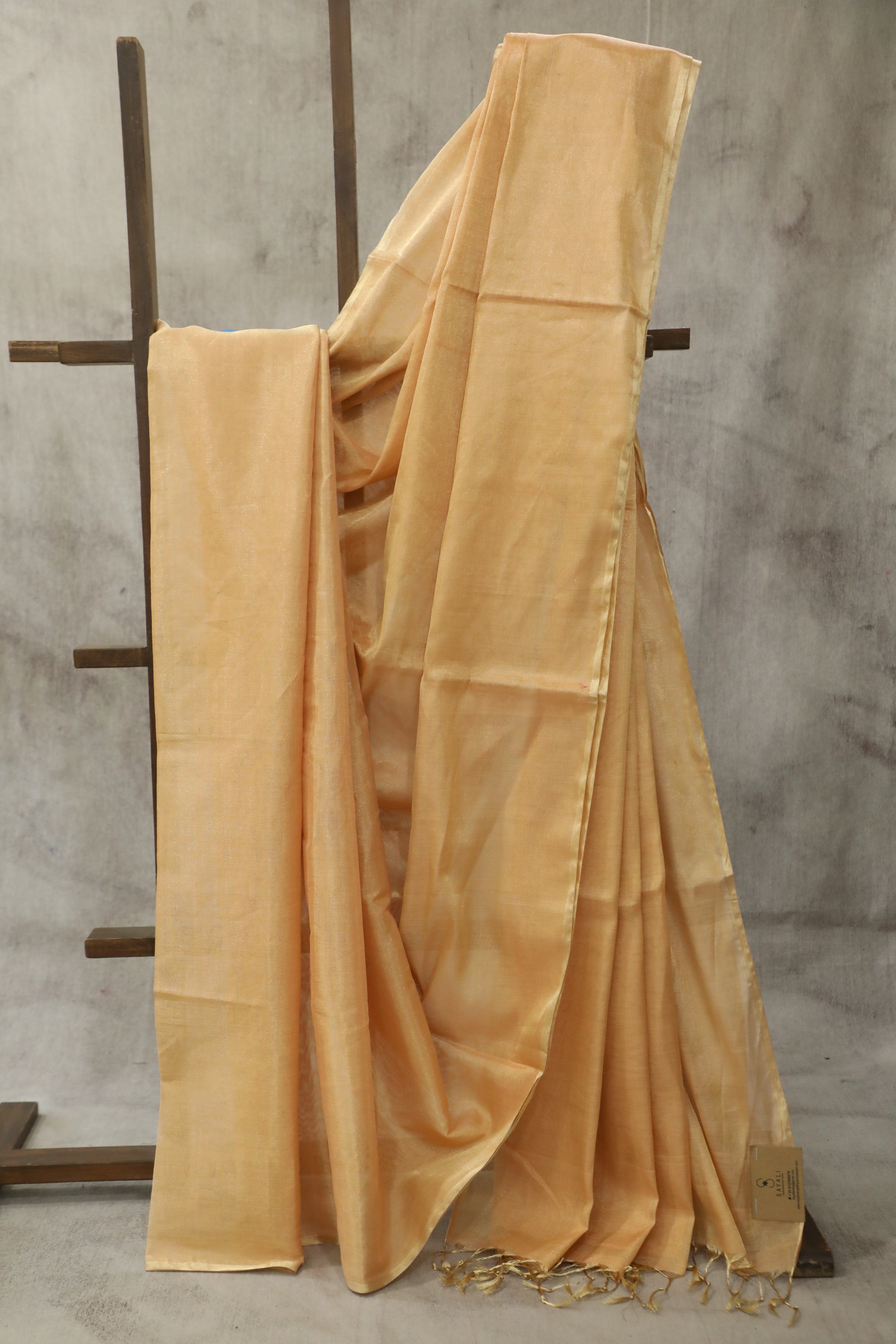 Peach Maheshwari Tissue Saree - SRPMTS125EX