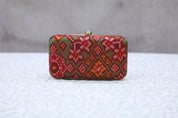 Two Tone Green Patola Clutch- SRTTGPC06