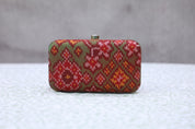 Two Tone Green Patola Clutch- SRTTGPC06