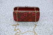 Two Tone Green Patola Clutch- SRTTGPC06