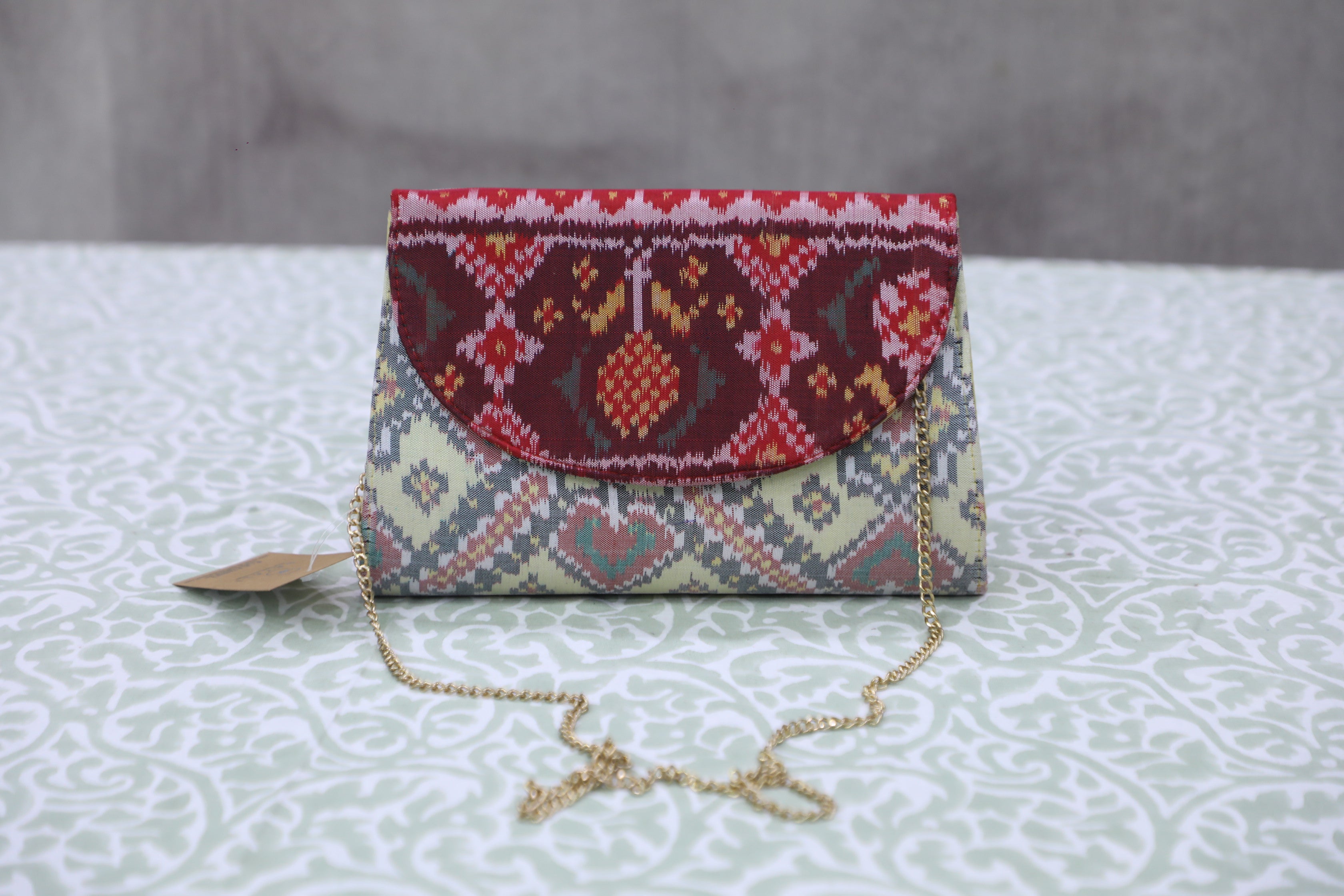 Lemon Yellow Patola Clutch- SRLYPC30