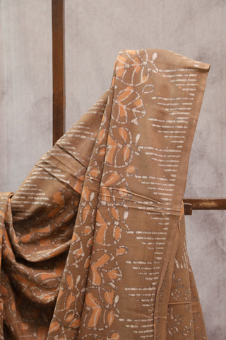 Brown HBP Cotton Saree - SRBCS1348