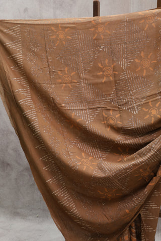 Brown HBP Cotton Saree - SRBCS1348