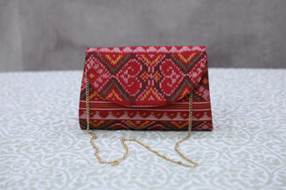 Red Patola Clutch- SRRPC39