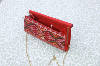 Red Patola Clutch- SRRPC39