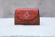 Two Tone Green Patola Clutch- SRTTGPC40
