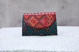 Peacock Green Patola Clutch- SRPGPC37