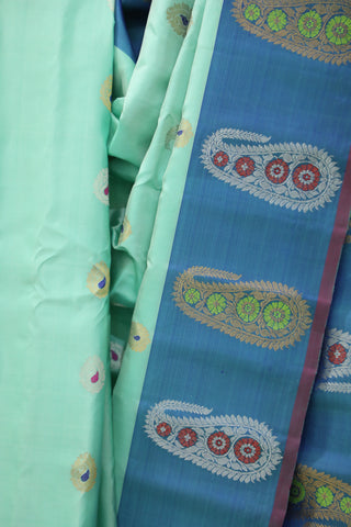 Pastel Green Gadwal Silk Saree - SRPGGSS406