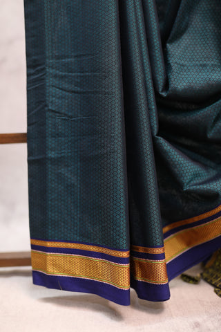 Teal  Blue Signature Khun Saree -SRTBSKS48