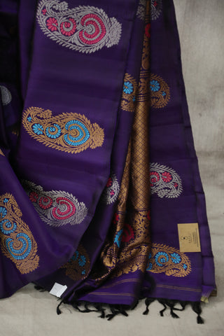 Purple Gadwal Silk Saree - SRPGSS404