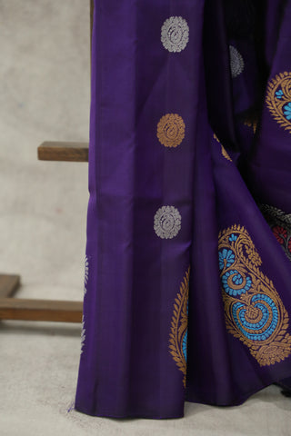 Purple Gadwal Silk Saree - SRPGSS404