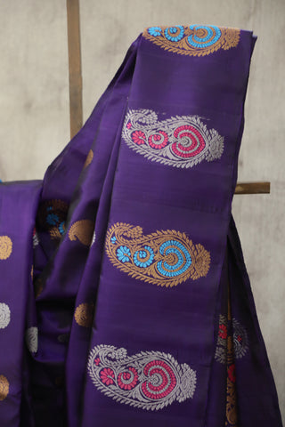 Purple Gadwal Silk Saree - SRPGSS404