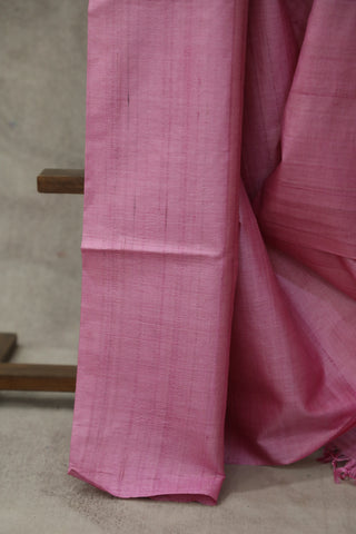 Baby Pink Tussar Silk Saree - SRBPTSS885