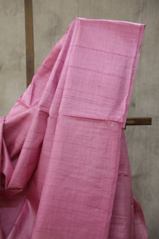 Baby Pink Tussar Silk Saree - SRBPTSS885