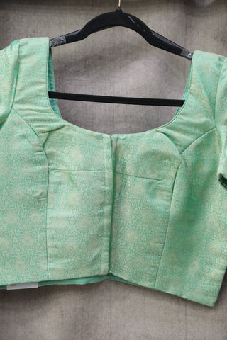 Green Banarasi Silk Blouse