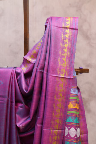 Purple Tussar Silk With Heavy Pallu Saree - SRPTPSHPS735