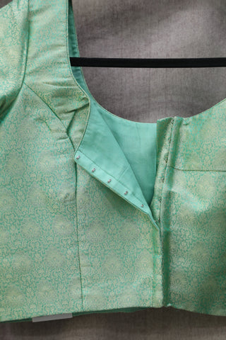 Green Banarasi Silk Blouse