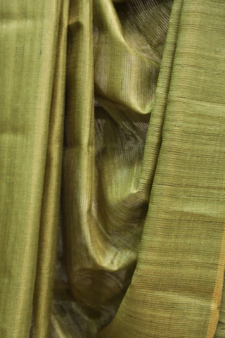 Green Tussar Silk Saree-SRGTSS792