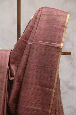 Purple Tussar Silk Saree-SRPTSS802