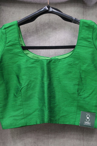 Green Raw Silk Blouse