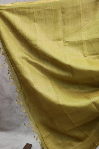 Green Tussar Silk Saree-SRGTSS795