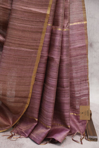 Purple Tussar Silk Saree-SRPTSS799