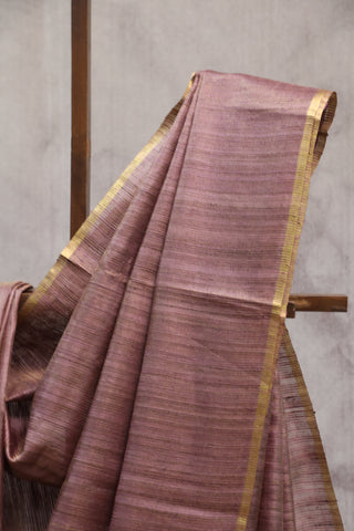 Purple Tussar Silk Saree-SRPTSS799