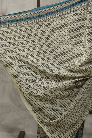 Cream HBP Cotton Saree - SRCCS1620