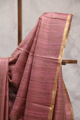 Pink Tussar Silk Saree-SRPTSS791