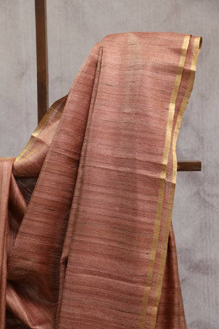 Pink Tussar Silk Saree-SRPTSS796